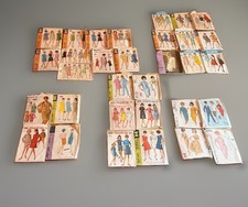 1963-1969 MCM Lot Of 32 Vintage Uncut/Cut Simplicity & McCall's Sewing Patterns picture