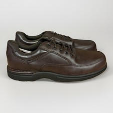 Rockport Ridgefield Eureka Lace-Up Brown Leather Walking Oxford Shoes Mens 13 picture