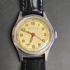 Vintage 1940s Swiss Boulevard Mechanical Watch Winding and Running picture