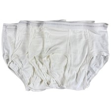 NWOT Hanes Briefs Men's 34 White 4-Pack Vintage Premium Cotton Basics No Package picture