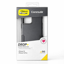 OtterBox Commuter Series Case iPhone 12 or 12 Pro :Black DROP+ Shockproof Slim picture