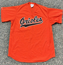 Vintage Baltimore Orioles 80s Majestic Retro Pull Over Baseball Jersey Size L picture
