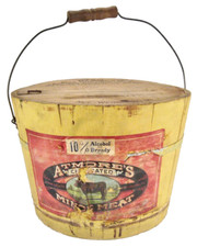 Atmore & Son Mince Meat Bucket Wooden Philadelphia PA Mincemeat Antique (O2) #2 picture