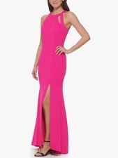 VINCE CAMUTO GEO-CUTOUT Sleeveless Hot Pink Evening Gown / Prom Dress: Size 4 picture