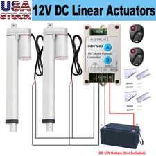2PCS 12V Linear Actuators DC Motor +Forward Reverse Control Kits +Mount Brackets picture