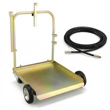 Mobile Drum Cart with 13ft Oil Hose – Heavy-Duty Trolley for 55 Gallon picture