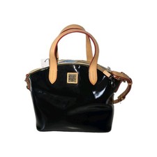 Dooney & Bourke PV0178 Black Patent Small Satchel NWT Crossbody Bag picture