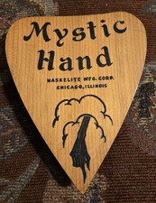 1940s Mystic Hand Haskelite Mfg Ouiji Board Planchette Wooden Piece Only  picture