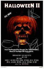 HALLOWEEN II Signed Poster 11x17 Jamie Lee Curtis, John Carpenter, and Rick Rose picture