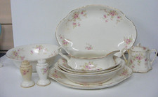Radisson W S George Pottery Dishes Set of 10 Specialty Pieces Pink Floral picture