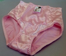 Women Panties,Briefs,Control Panties Ann Diane Size XL pink Satin W/2 sidPockets picture