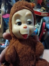 Vintage Rubber Face Plush Monkey Gund Rushton Looking Cute Adorable Baby Monkey picture