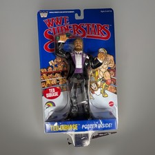 WWE Superstars LJN Ted Dibiase Blue Card Wrestling Action Figure Mattel In Hand picture