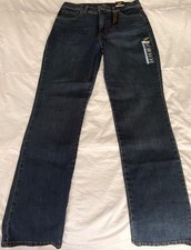 LEE RELAXED FIT Women's Jeans Size 6 Medium DARK WASH Stretch Denim Straight Leg picture