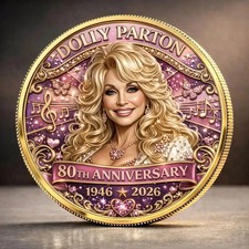 Dolly Parton 80 Years Anniversary 1946 - 2026 For Fan  Commemorative Coin C398 picture