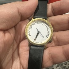 Working AKTEO Unisex Watch LITERATURE/LETTERS Feather & Pen 32mm New Black Strap picture