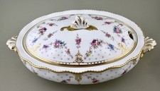 STUNNING ROYAL CROWN DERBY VEGETABLE TUREEN & COVER ROYAL ANTOINETTE PERFECT 1ST picture