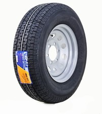WINDA Trailer Tire Assembly ST225/75R15 10-Ply Silver Mod Rim 6 Lug on 5.5