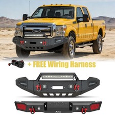 For 2011-2016 Ford F250/F350/F450 Super Duty Front + Rear Bumper W/W/inch Plate picture