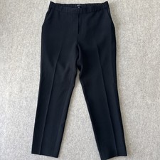 Theory Treeca Admiral Crepe Pants Womens 0 Black Pull On Ankle Length picture