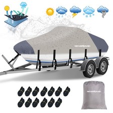 20ft 21ft 22ft Boat Cover Waterproof Heavy Duty Fits V-Hull Fishing Ski Runabout picture