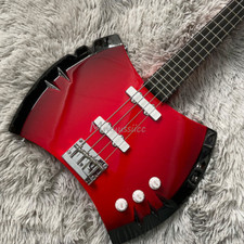 4-String Double-edged Axee Red Electric Bass Guitars Marceline's Fast Delivery picture
