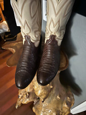 TITLE:  Vintage Dan Post Genuine Python Snakeskin Cowboy Boots Brown Men’s Size picture