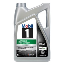 Mobil 1 Advanced Fuel Economy Full Synthetic Motor Oil 0W-20, 5 Quart SALE picture