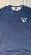 Men's Vintage Tommy Hilfiger Reversible Shirt XL Blue/Grey Heavyweight Shirt picture
