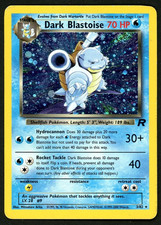 2000 Pokemon Team Rocket Dark Blastoise 3/82 Unlimtied Holo Rare HP picture