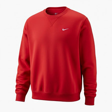 Vintage Nike “The Athletic Dept.” Red Mini Swoosh Crewneck Sweatshirt- Size XL picture
