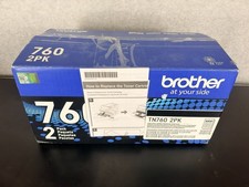 Brother Genuine TN760 2PK High Yield Black Toner Cartridges Open Box OEM picture