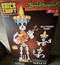 Brickcraft Day of The Dead Mariachi Skeleton Brick Building Kit, 387-Piece Set picture