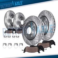 Front Rear Drilled Brake Rotors Brake Pads for 2011 2012 Honda Accord Acura TSX picture