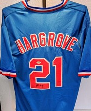 Mike Hargrove Signed Texas Rangers #21 Jersey XL Prime Time Sports COA picture