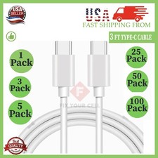 USB-C to USB C Type-C Fast Charging Data SYNC Charger Cable Cord 2A 3FT/6FT LOT picture