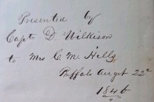 1843 Antique 1st Ed Book Signed Great Lakes Captain David Wilkinson Buffalo NY picture