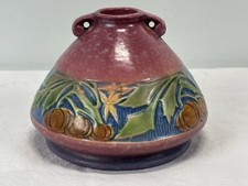 Vtg Roseville Pink Baneda Pottery Vase 603-4 Art Deco 1930s 4.5”x5.5” picture