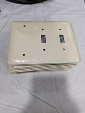 Mulberry 3-Gang Wrinkled Ivory Princess Shape 2 Switch/Blank Qty 10 79533 picture