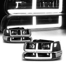 for Chevy Silverado Suburban LED DRL Headlight Bumper Lamps 1999 2002 2000 2006 picture