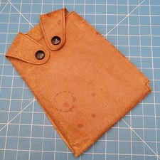 Vintage Jiffy Fly Wallet Fishing Tackle Pouch Tan Leather Case 5.75x4.75 picture
