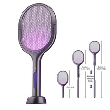 1pc USB Rechargeable Foldable Mosquito Swatter with UV Light Bug Zapper - NEW picture