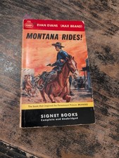 VINTAGE PAPERBACK WESTERN MONTANA RIDES BY EVAN EVANS SIGNET BOOKS, 1950 picture