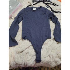 Dynamic Los Angeles Navy Blue Long Sleeve Bodysuit Style 1063 Crew Neck Stretch picture