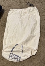 Vintage SIERRA DESIGNS Cotton Storage Bag - 29” Length x 18” Width Laid Flat picture