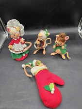 Annalee Christmas Mouse / Mice Lot Of 4 picture