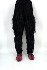 Black Furry Legs & Red Hooves Hoofs Devil Demon Adult Halloween Costume picture