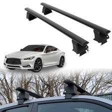 Roof Rack Crossbars for INFINITI Q60 2017-2022 Fits Naked Roof - Black picture