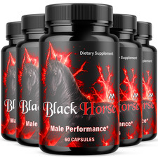 (5 Pack) Black Horse Advanced Male Health Support Formula BlackHorse 300 Capsule picture