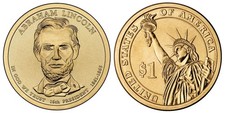 2010 P&D Abraham Lincoln Presidential $1 Golden Dollar Coin – Circulated/Shiny picture